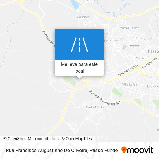 Rua Francisco Augustinho De Oliveira mapa