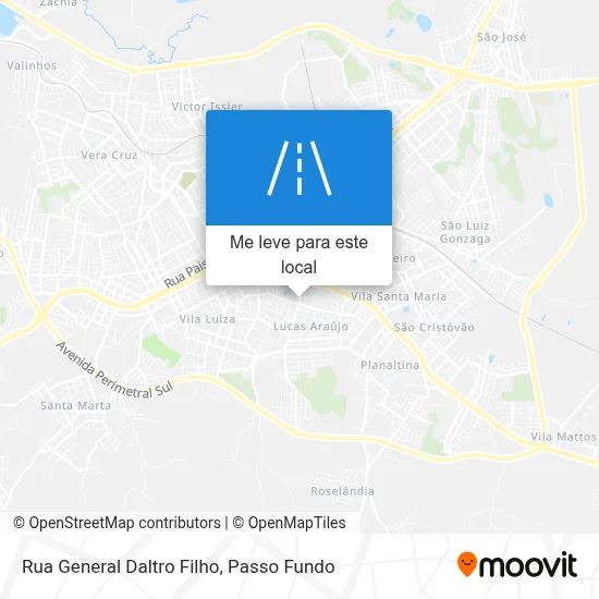 Rua General Daltro Filho mapa