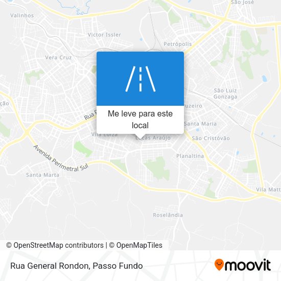 Rua General Rondon mapa