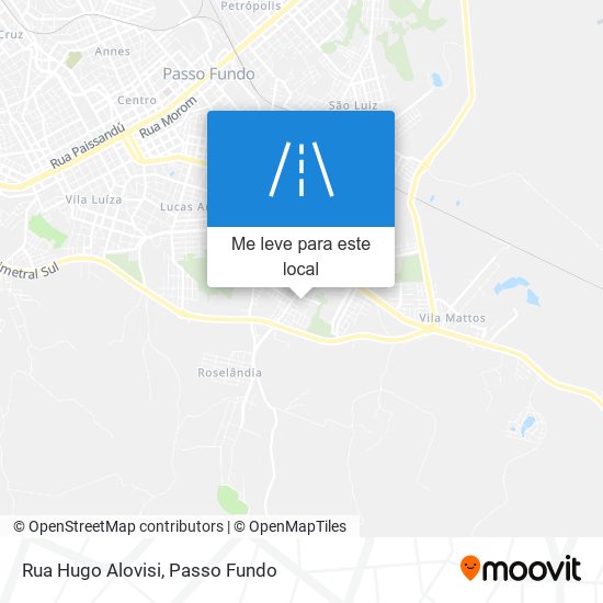 Rua Hugo Alovisi mapa