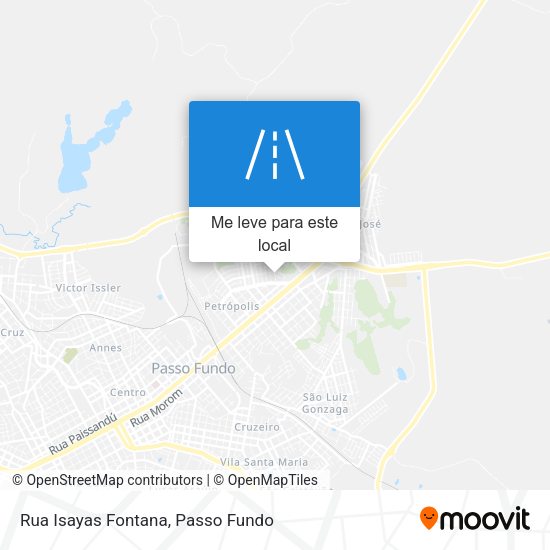 Rua Isayas Fontana mapa