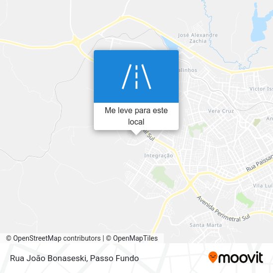 Rua João Bonaseski mapa