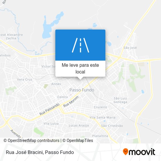 Rua José Bracini mapa