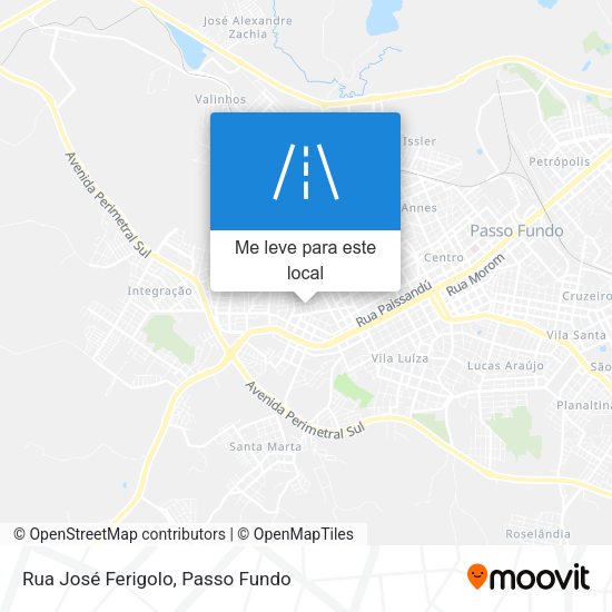 Rua José Ferigolo mapa