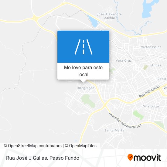 Rua José J Gallas mapa