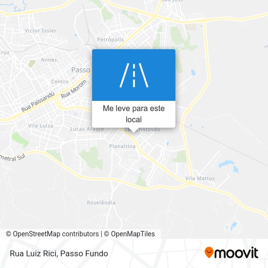 Rua Luiz Rici mapa