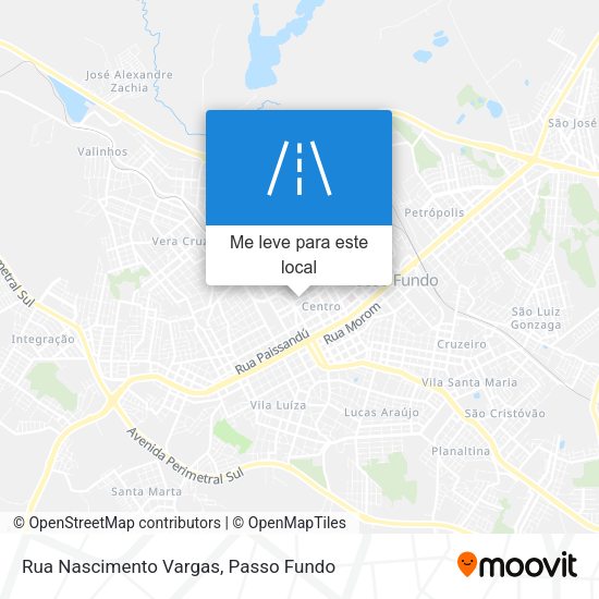 Rua Nascimento Vargas mapa