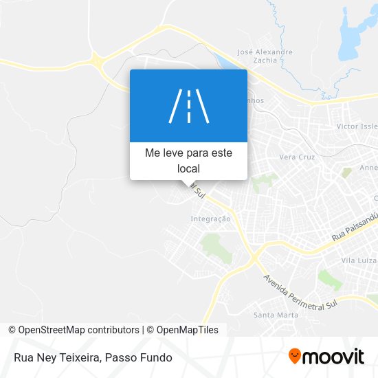 Rua Ney Teixeira mapa