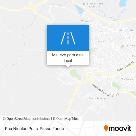 Rua Nicolau Pens mapa