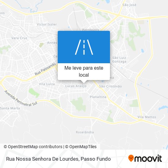 Rua Nossa Senhora De Lourdes mapa