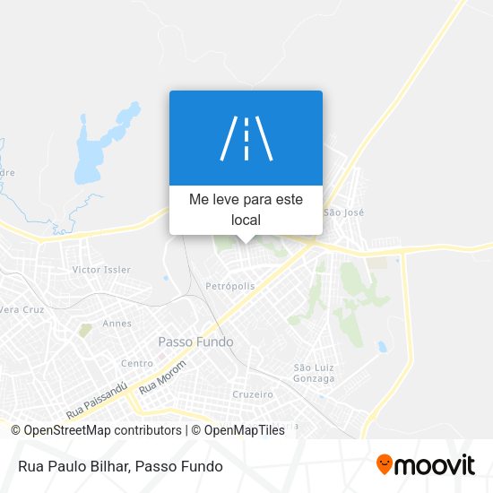 Rua Paulo Bilhar mapa