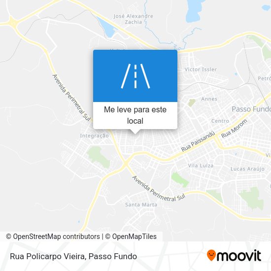 Rua Policarpo Vieira mapa