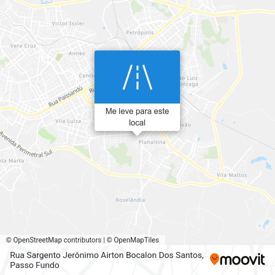 Rua Sargento Jerônimo Airton Bocalon Dos Santos mapa