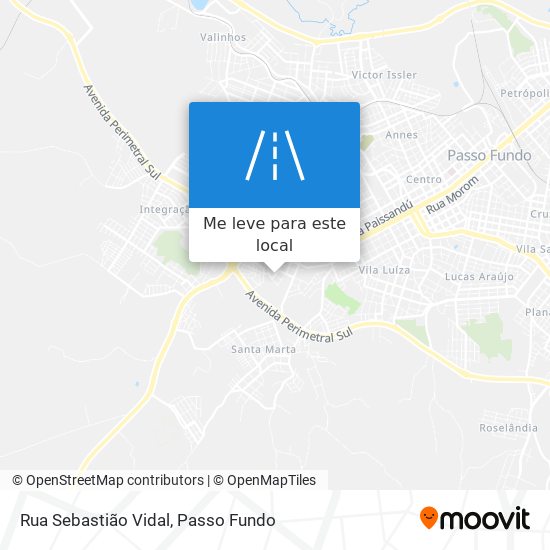 Rua Sebastião Vidal mapa