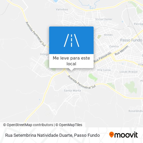 Rua Setembrina Natividade Duarte mapa