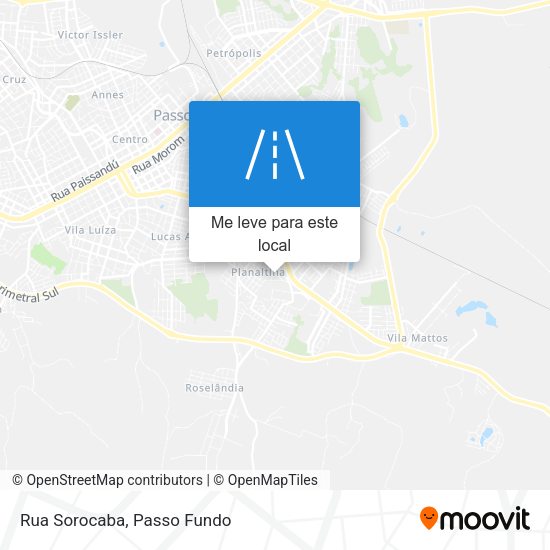 Rua Sorocaba mapa