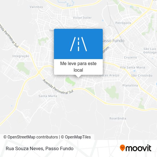 Rua Souza Neves mapa