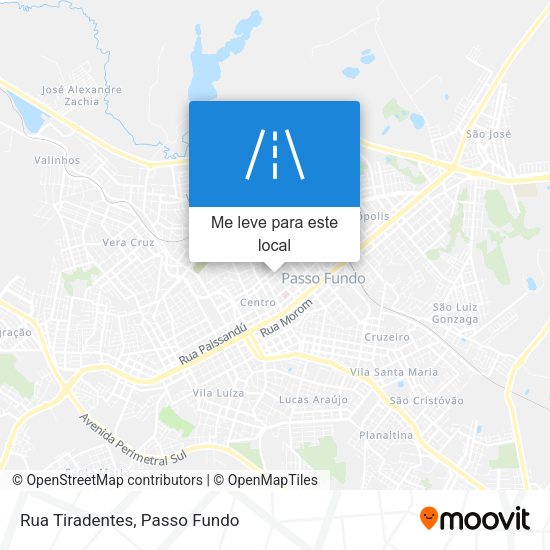 Rua Tiradentes mapa