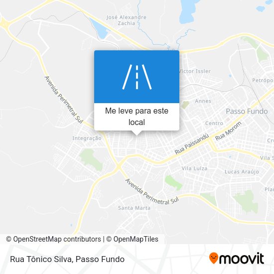 Rua Tônico Silva mapa