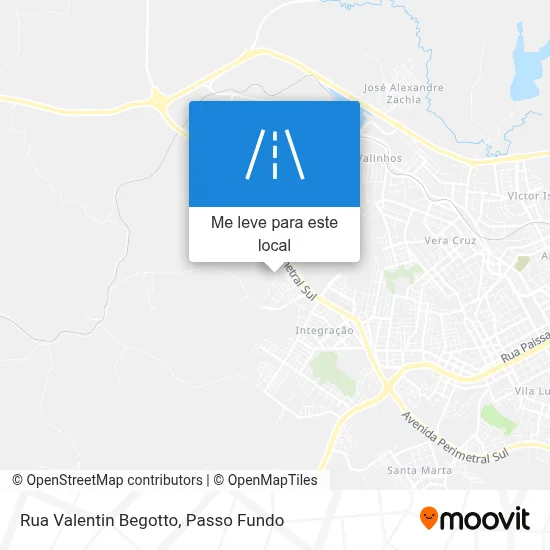 Rua Valentin Begotto mapa