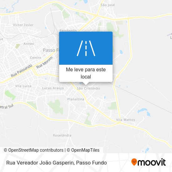 Rua Vereador João Gasperin mapa