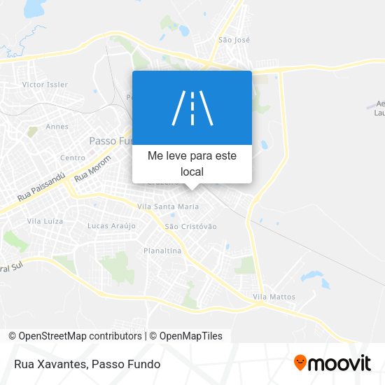 Rua Xavantes mapa
