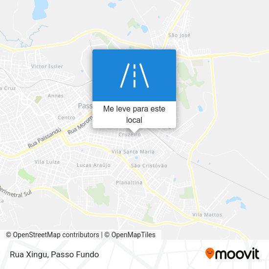 Rua Xingu mapa