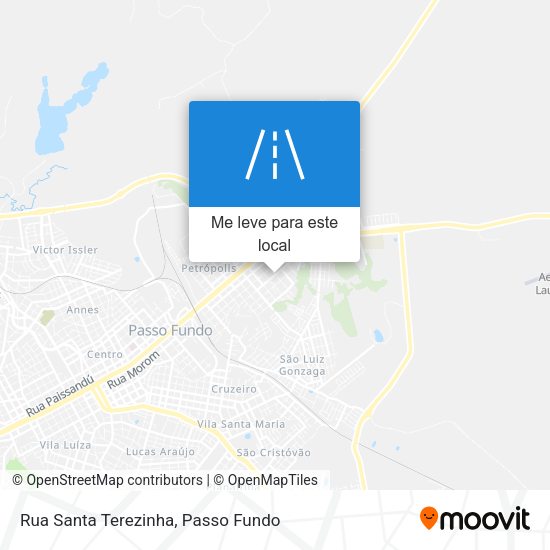 Rua Santa Terezinha mapa