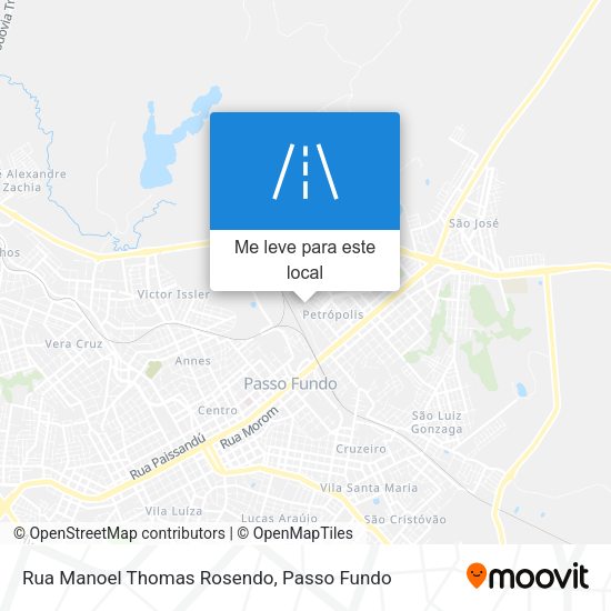 Rua Manoel Thomas Rosendo mapa