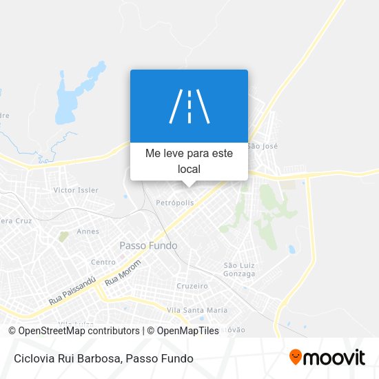 Ciclovia Rui Barbosa mapa