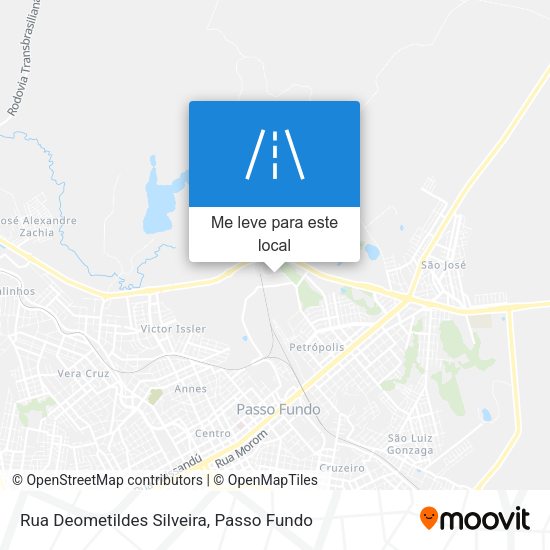 Rua Deometildes Silveira mapa