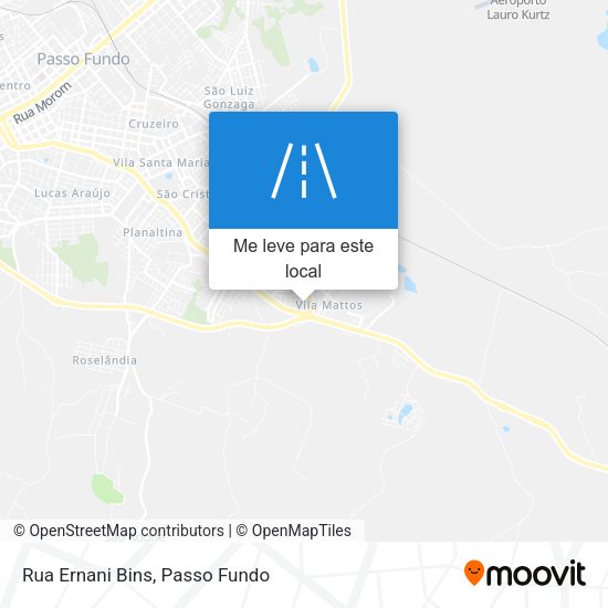 Rua Ernani Bins mapa