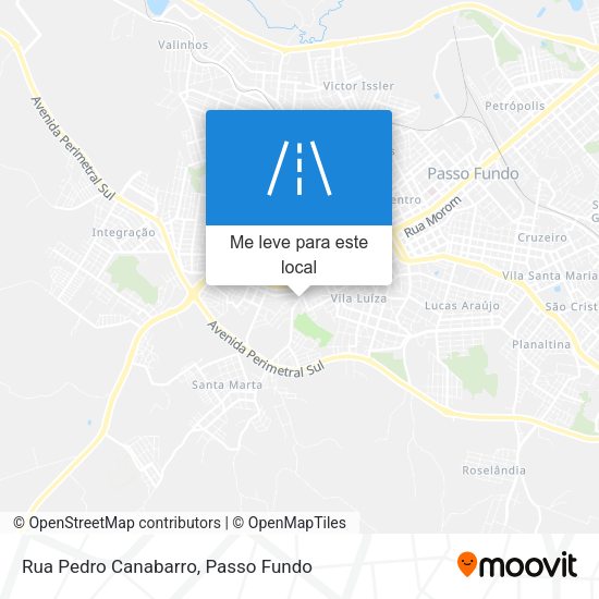 Rua Pedro Canabarro mapa