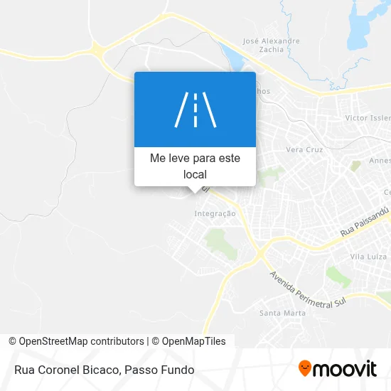 Rua Coronel Bicaco mapa