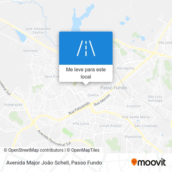 Avenida Major João Schell mapa