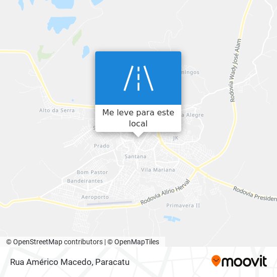 Rua Américo Macedo mapa