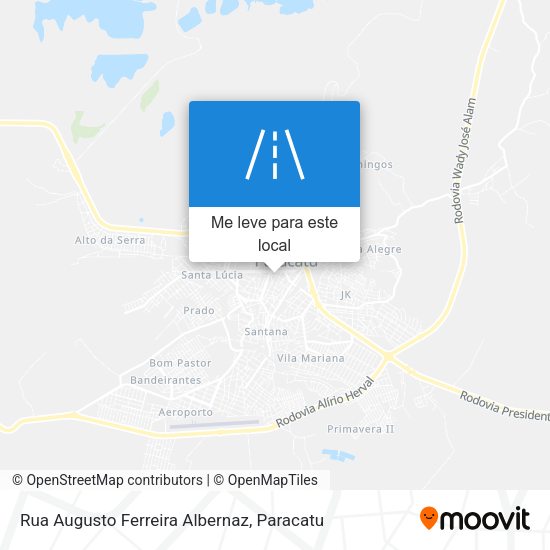 Rua Augusto Ferreira Albernaz mapa