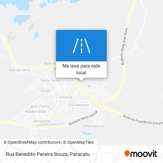 Rua Benedito Pereira Souza mapa