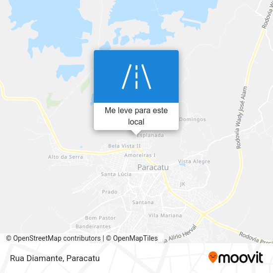 Rua Diamante mapa