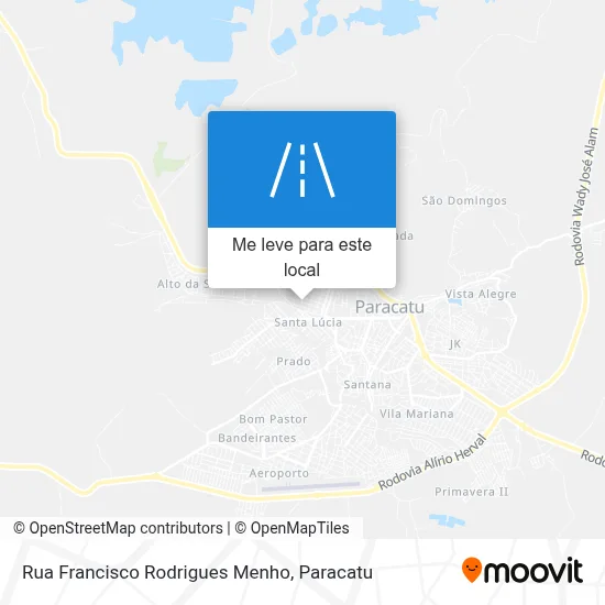 Rua Francisco Rodrigues Menho mapa