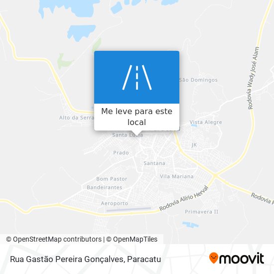 Rua Gastão Pereira Gonçalves mapa