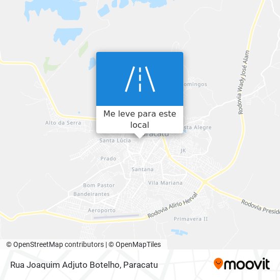 Rua Joaquim Adjuto Botelho mapa