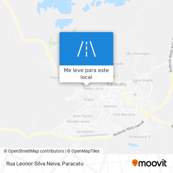 Rua Leonor Silva Neiva mapa