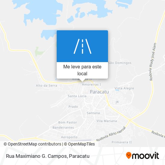 Rua Maximiano G. Campos mapa