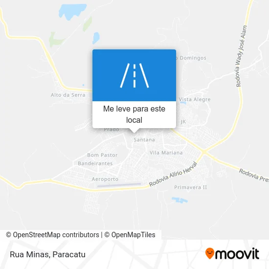 Rua Minas mapa