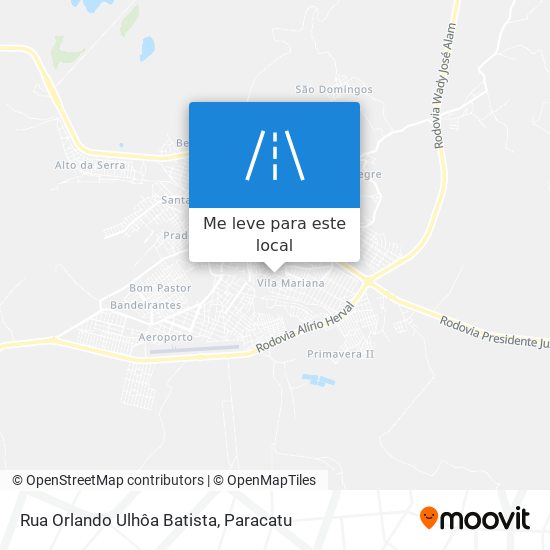 Rua Orlando Ulhôa Batista mapa