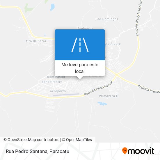 Rua Pedro Santana mapa