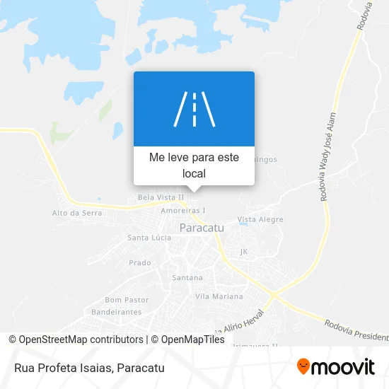 Rua Profeta Isaias mapa