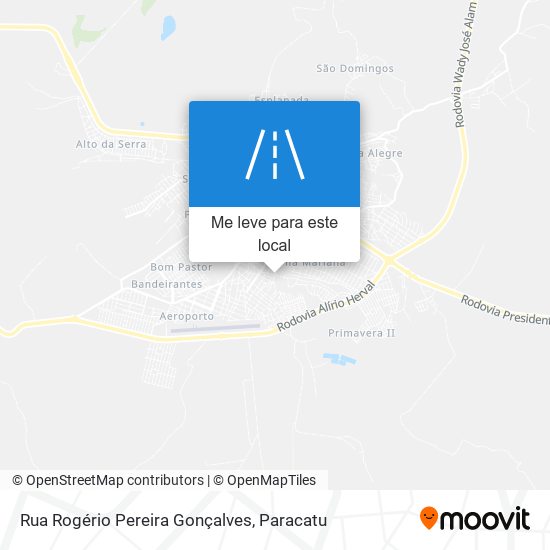 Rua Rogério Pereira Gonçalves mapa