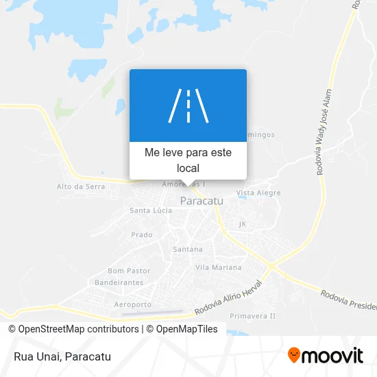 Rua Unai mapa